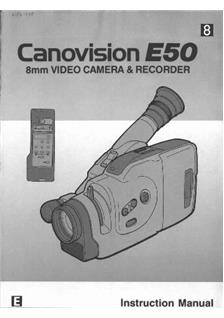 Canon E 50 manual. Camera Instructions.